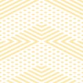 Vector geometric lines seamless pattern. Minimalist yellow and white background