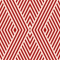 Vector geometric lines seamless pattern. Red and beige texture with stripes Royalty Free Stock Photo