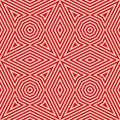 Vector geometric lines seamless pattern. Retro red and tan striped texture Royalty Free Stock Photo