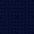 Vector geometric lines seamless texture. Abstract deep blue ornament pattern Royalty Free Stock Photo