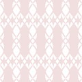 Vector geometric mesh seamless pattern. Subtle light pink and white texture Royalty Free Stock Photo