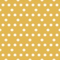 Vector geometric minimalist seamless pattern with stars. Yellow and white color Royalty Free Stock Photo