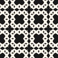 Vector geometric ornament in ethnic style. Abstract monochrome seamless pattern Royalty Free Stock Photo