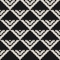 Vector geometric ornament in ethnic style. Monochrome abstract seamless pattern Royalty Free Stock Photo
