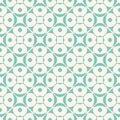 Vector geometric ornament with floral shapes. Seamless pattern. Royalty Free Stock Photo