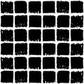 Vector geometric pattern seamless, black squares on a white background, Doodle line texture Royalty Free Stock Photo