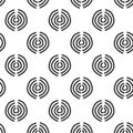 Vector geometric pattern. Simple black Scandinavian stylish texture. Repeating geometric tiles with hexagonal elements. Doodle