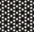 Vector geometric seamless pattern. Abstract black and white linear grid texture Royalty Free Stock Photo