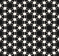 Vector geometric seamless pattern. Abstract black and white linear grid texture
