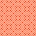 Vector geometric seamless pattern. Abstract coral and red ethnic style texture Royalty Free Stock Photo
