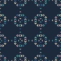 Vector geometric seamless pattern. Abstract geo texture with triangles, arrows Royalty Free Stock Photo