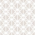 Vector geometric seamless pattern. Abstract linear geometrical texture. Subtle beige and white background with thin lines, squares Royalty Free Stock Photo