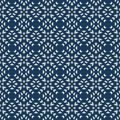 Vector geometric seamless pattern. Abstract ornamental texture. Deep blue color Royalty Free Stock Photo