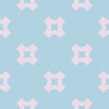 Vector geometric seamless pattern with big crosses. Lilac and turquoise color
