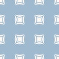 Vector geometric seamless pattern with big curved squares. Light blue color Royalty Free Stock Photo