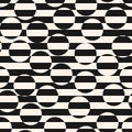 Vector geometric seamless pattern. Black and white optical illusion background Royalty Free Stock Photo