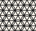 Vector geometric seamless pattern with curved lines, hexagons, triangles, grid Royalty Free Stock Photo