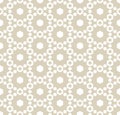 Vector geometric seamless pattern with hexagons. Subtle white and beige texture Royalty Free Stock Photo