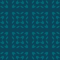 Vector geometric seamless pattern with ethnic motif. Folk ornament. Teal color Royalty Free Stock Photo