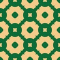 Vector geometric seamless pattern with grid, net. Dark green and beige colors Royalty Free Stock Photo