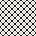 Vector geometric seamless pattern with grid, rounded shapes, squares, circles Royalty Free Stock Photo