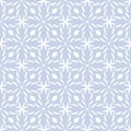 Vector geometric seamless pattern. Light blue and white ornament texture Royalty Free Stock Photo