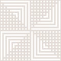 Vector geometric seamless pattern with lines, stripes, squares, arrows, tiles Royalty Free Stock Photo