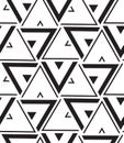 Vector geometric seamless pattern. Modern triangle texture, repe Royalty Free Stock Photo