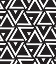 Vector geometric seamless pattern. Modern triangle texture, repe Royalty Free Stock Photo