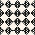 Vector geometric seamless pattern with polka dots, checkered tiles, squares Royalty Free Stock Photo