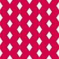 Red vector geometric seamless pattern with rhombuses, lozenges. Diamonds texture Royalty Free Stock Photo
