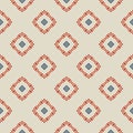 Vector geometric seamless pattern with rhombuses, diamonds. Vintage texture Royalty Free Stock Photo
