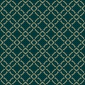 Vector geometric seamless pattern with rhombuses, lines, grid. Gold and green Royalty Free Stock Photo