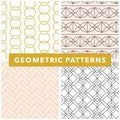 Vector geometric seamless pattern set