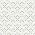 Vector geometric seamless pattern. Simple abstract background in ethnic style. Soft green color Royalty Free Stock Photo