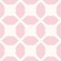 Vector geometric seamless pattern. Simple abstract pink and white background Royalty Free Stock Photo