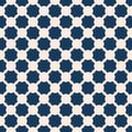 Vector geometric seamless pattern. Texture with small deep blue carved shapes Royalty Free Stock Photo