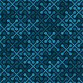 Vector geometric seamless pattern with simple denim cross shapes silhouettes Royalty Free Stock Photo