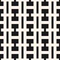 Vector geometric seamless pattern. Simple monochrome abstract background. Modern black and white background. Royalty Free Stock Photo