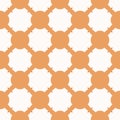 Vector geometric seamless pattern. Simple orange texture with grid, net, lattice Royalty Free Stock Photo