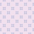 Vector geometric seamless pattern with small crosses. Lilac and pink color