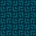 Vector geometric seamless pattern with smooth lines, arrows, grid. Teal green Royalty Free Stock Photo