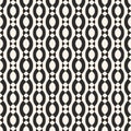 Vector geometric seamless pattern with smooth ovate shapes, chains, ropes Royalty Free Stock Photo