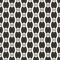 Vector geometric seamless pattern with smooth shapes, chains, ovals, triangles. Royalty Free Stock Photo