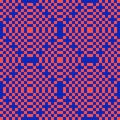 Vector geometric seamless pattern with squares. Red and blue checkered texture Royalty Free Stock Photo