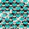Vector geometric sporty seamless pattern with stripes Royalty Free Stock Photo