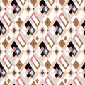 Vector geometric seamless plaid pattern with squares, checks Royalty Free Stock Photo