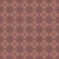 Vector geometric square grid seamless pattern. Retro abstract brown ornament Royalty Free Stock Photo