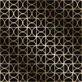 Vector geometric stylish art deco pattern - seamless luxury gold gradient design. Rich endless ornamental background Royalty Free Stock Photo