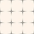 Vector geometric texture with small dots, flash, halftone crosses Royalty Free Stock Photo